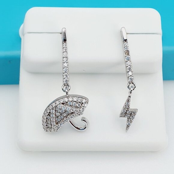 "925 Sterling Silver CZ Beautiful Earrings for Women, 1USPAR4262 - Picture 3 of 11